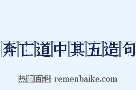 奔亡道中其五造句是什么意思的图片